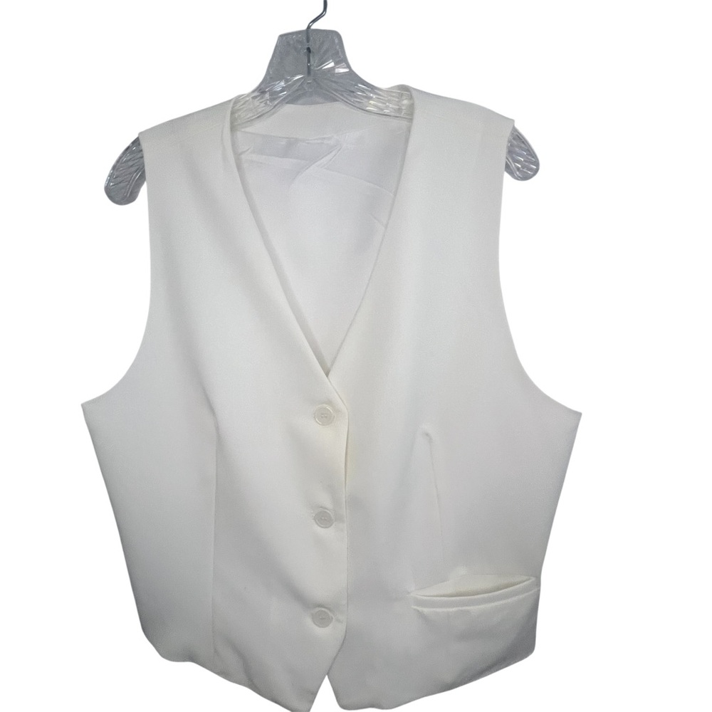 White Trendy Vest-Size X-Large